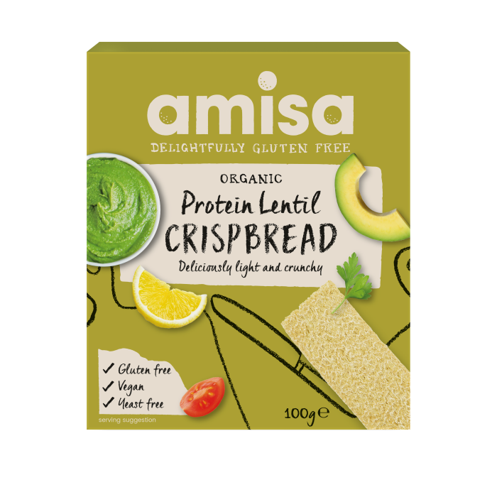 Crispbread (painici) proteice cu linte fara gluten eco 100g Amisa                                    [1]