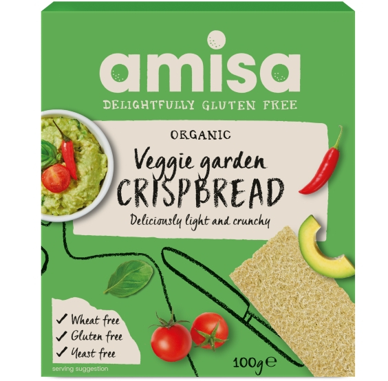 Crispbread (painici) veggie garden fara gluten bio 100g Amisa                                        [1]