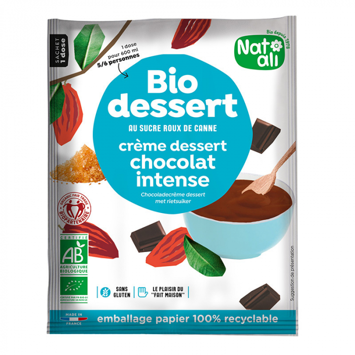 Desert crema cu ciocolata intense, bio, 60g, Nat-ali                                                 [1]
