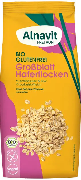 Fulgi de ovaz mari, fara gluten, bio, 450g Alnavit                                                   [1]