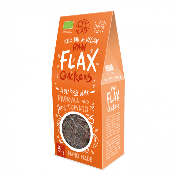 Fursecuri raw vegane din in cu rosii si paprika 90g [1]