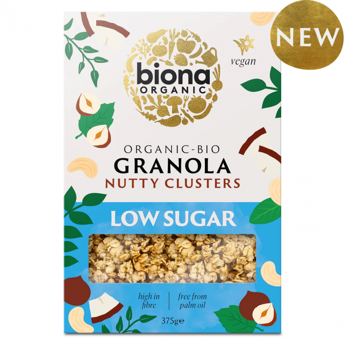 Granola cu nuci si continut scazut de zahar, bio, 375g, Biona                                        [1]