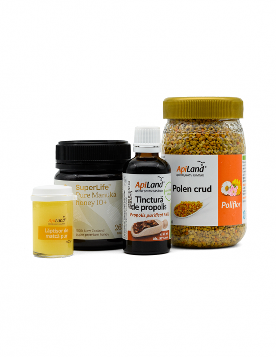 Kit Antirăceală Adulți - elimină rapid simptomele neplăcute ale răcelii, Apiland [1]