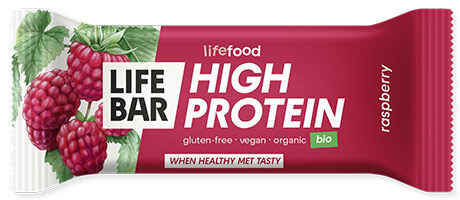 Lifebar baton proteic cu zmeura, bio, 40g, Lifefood                                                  [1]