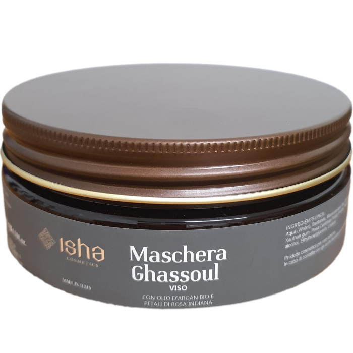Masca pentru fata cu argila Ghassoul si ulei de argan, 200ml, Isha                                   [1]