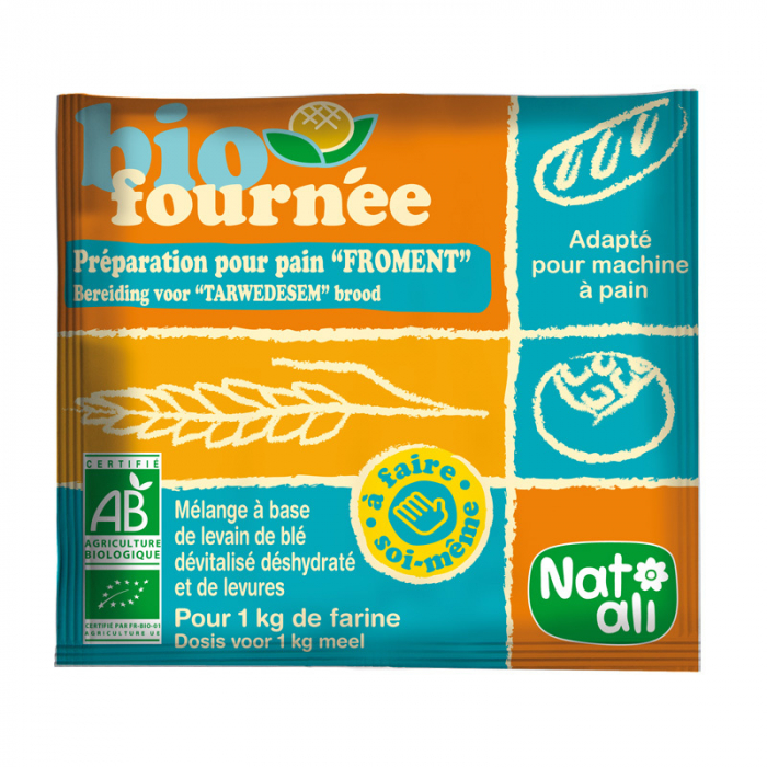 Mix din grau si drojdii pentru paine, bio, 35g, Nat-ali                                              [1]
