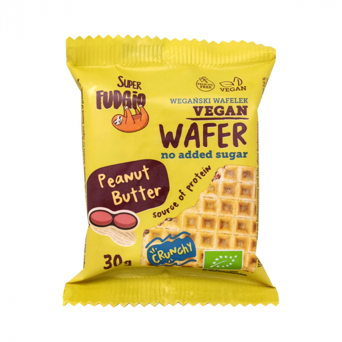 Napolitana cu unt de arahide, bio, 30g, Super Fudgio                                                 [1]