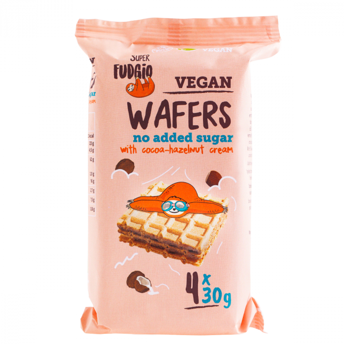 Napolitane cu cacao si alune de padure bio 120g Super Fudgio                                         [1]