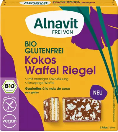 Napolitane cu cocos fara gluten, bio, 75g Alnavit                                                    [1]
