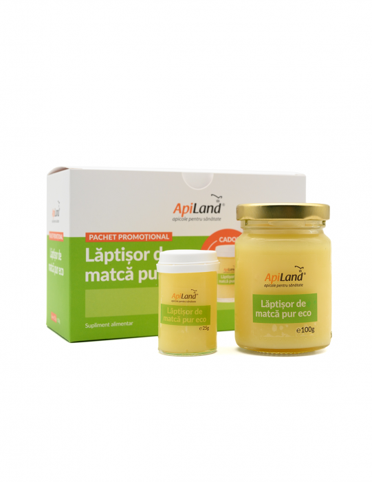 Pachet Lăptișor de matcă pur ECO 100g + 25g GRATIS, Apiland [1]