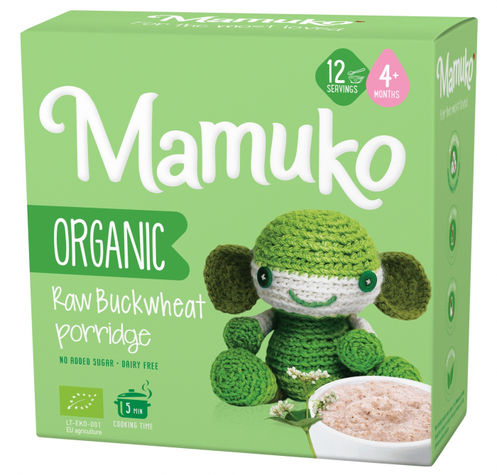 Porridge din hrisca raw bio, 4+ luni, 200g Mamuko                                                    [1]
