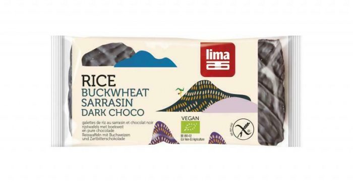 Rondele din hrisca expandata cu ciocolata neagra eco 90g  Lima                                       [1]