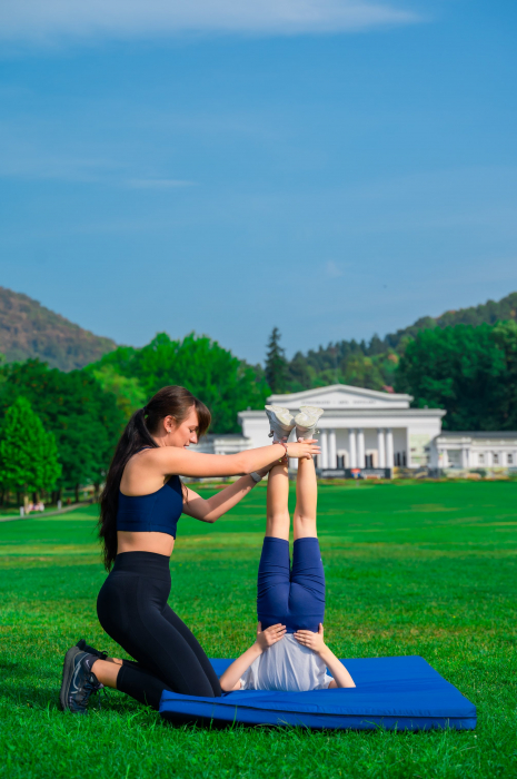 Saltea sport FlexiCore pentru exerciții la sol, de culoare Albastra 200x100 cm [3]