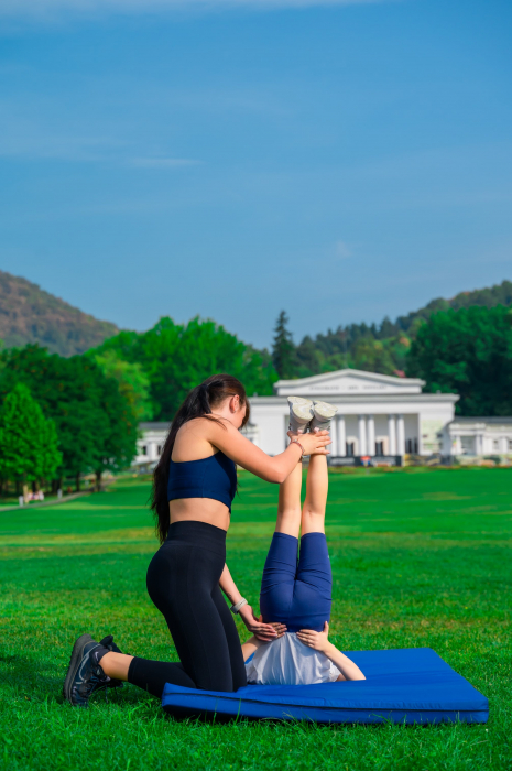 Saltea sport FlexiCore pentru exerciții la sol, de culoare Albastra 200x110 cm [4]