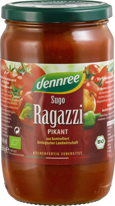 Sos de rosii picant Sugo Ragazzi bio 660g Dennree                                                    [1]