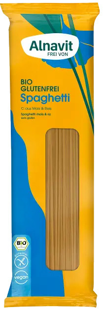 Spaghetti din porumb si orez fara gluten, bio, 500g Alnavit                                          [1]