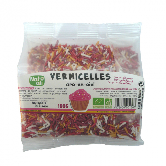Sprinkles decoratiuni pentru deserturi, bio, 100g, Nat-ali                                           [1]