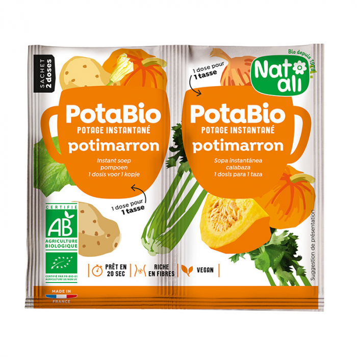 Supa instant cu dovleac si legume, bio, 2x 8.5g, Nat-ali                                             [1]