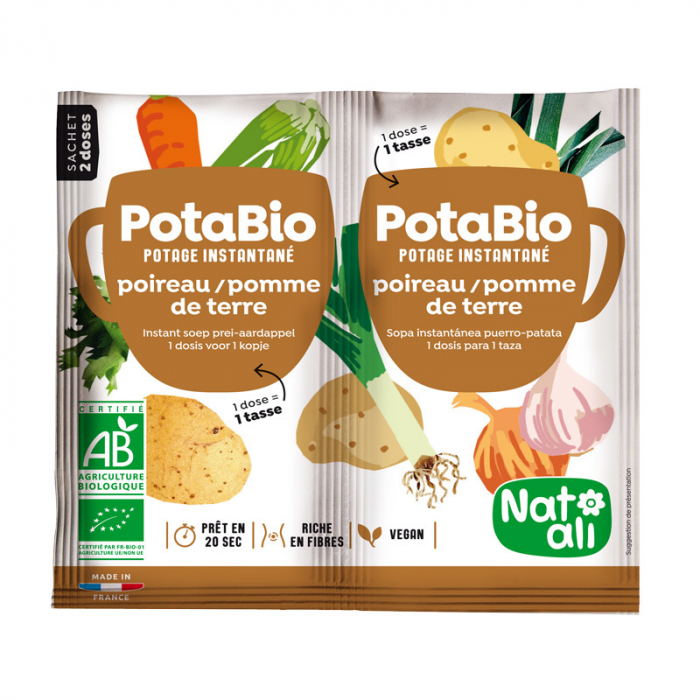 Supa instant cu praz, cartofi si legume, bio, 2x 8.5g, Nat-ali                                       [1]