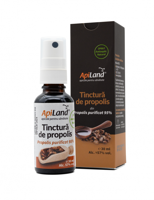 Tinctură de propolis purificat 95% spray, 30 ml, Apiland [1]