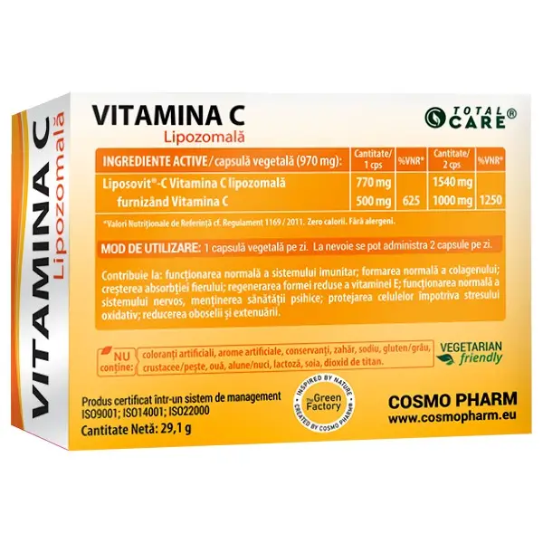 Vitamina C Lipozomala Liposovit-C 1000 mg, 30 cps [2]