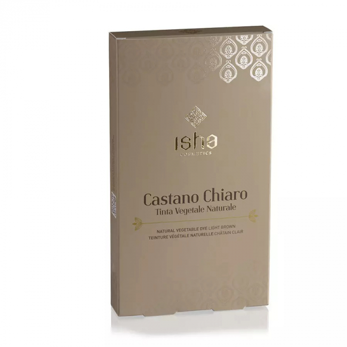 Vopsea de par naturala castaniu deschis, 100g, Isha                                                  [1]