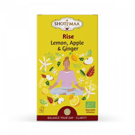 Ceai Cafea Cacao si Inlocuitori - Ceai Shotimaa Balance Your Day - Rise - lamaie, mere si ghimbir bio 16dz