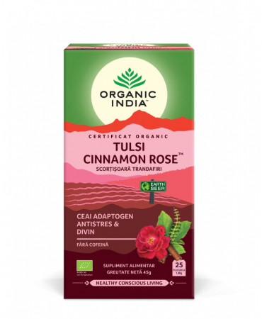 Ceai Tulsi (Busuioc Sfant) Scortisoara Trandafiri | Ceai Adaptogen Antistres & Divin, plicuri [0]