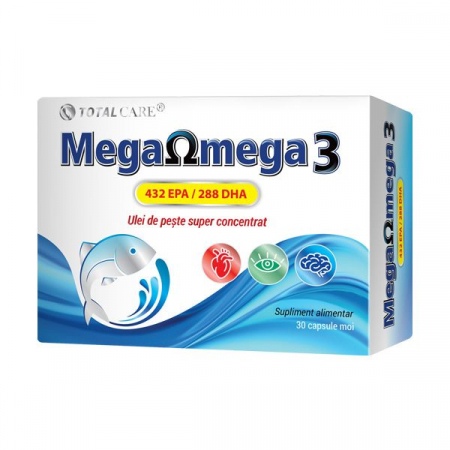 Capsule & Comprimate - Mega Omega 3 Ulei De Peste Super Concentrat, Inima si Creier Sanatos