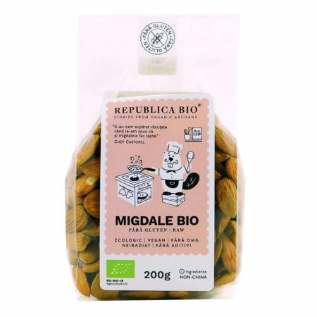Fructe Deshidratate, Uscate & Confiate - Migdale Bio FARA GLUTEN Republica BIO, 200g