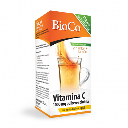 Capsule & Comprimate - Vitamina C 1000mg pulbere x 120 doze