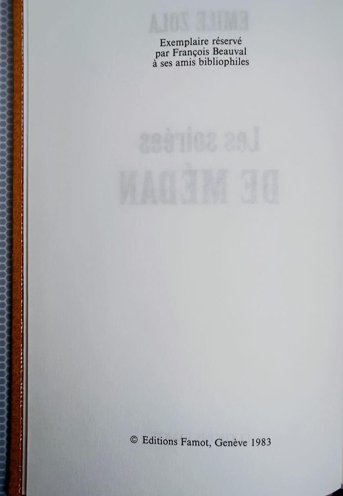 CARTE EMILE ZOLA , LES SOIREES DE MEDAN - EDITIE DE LUX [2]