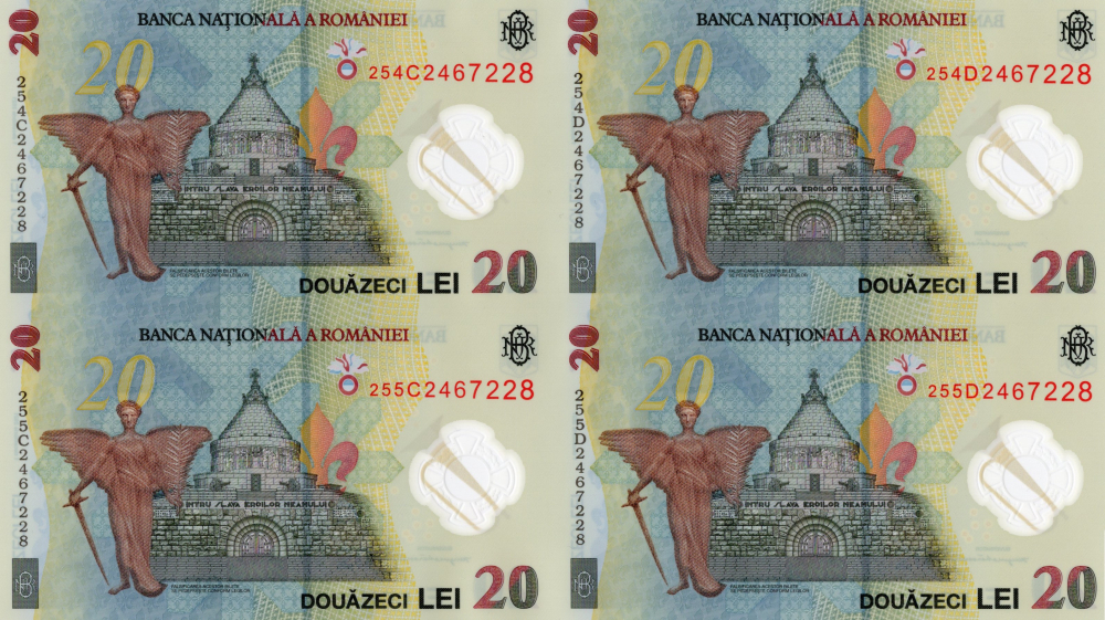 COALA DE 4 BANCNOTE 20 LEI [2]