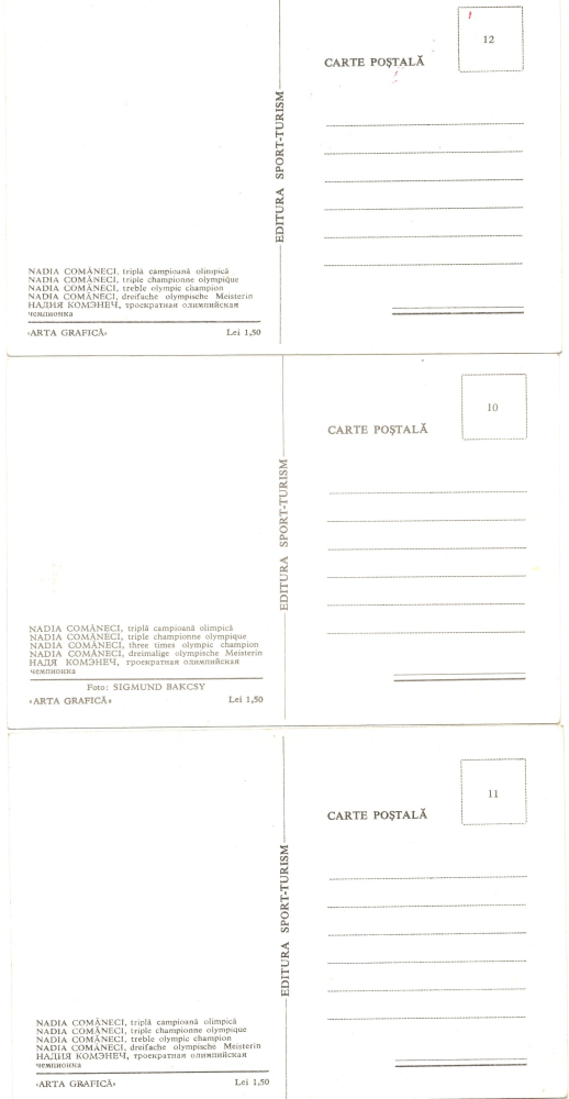 SET 3 CARTI POSTALE NADIA COMANECI [2]
