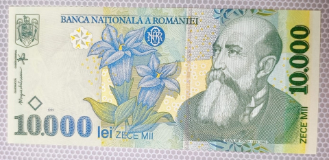 BANCNOTE ROMANIA - 10 000 LEI 1999 UNC ISARESCU