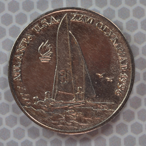 NUMISMATICA - 10 LEI 1996 ATLANTA YACHTING UNC