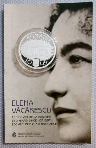 MONEDE SI BULIOANE DE ARGINT - 10 LEI ARGINT ELENA VACARESCU