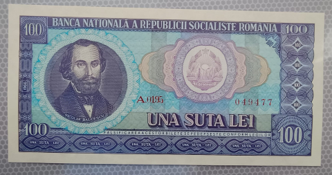 NUMISMATICA - 100 LEI 1966 UNC