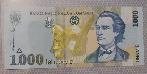 NUMISMATICA - 1000 LEI 1998 UNC FILIGRAN MARE