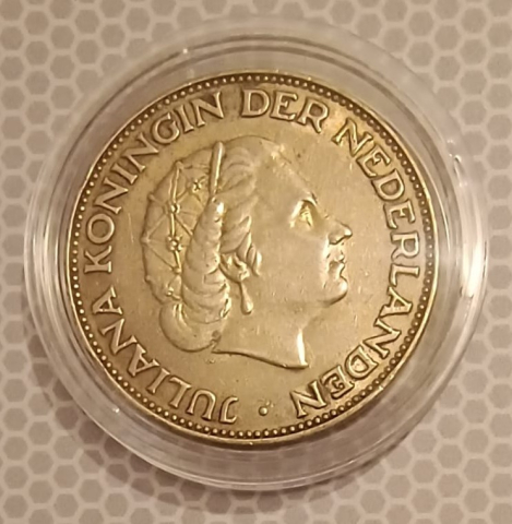 NUMISMATICA - 2.5 GULDENI OLANDA 1959 ARGINT