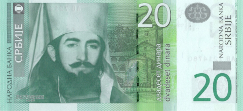 BANCNOTE STRAINE - 20 DINARI 2011 SERBIA UNC