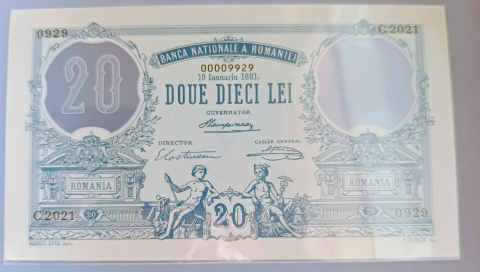 BANCNOTE ROMANIA - 20 LEI REPLICA POLIMER EMISA DE BNR