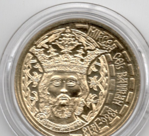 MONEDE ROMANIA - 50 BANI 2011 MIRCEA CEL BATRAN UNC IN CAPSULA