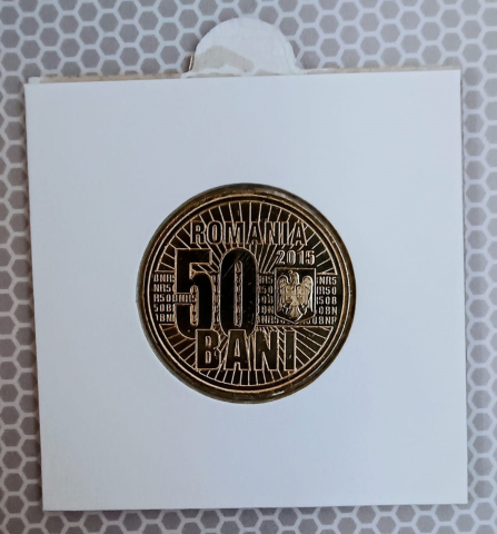 MONEDE ROMANIA - 50 BANI 2015 DENOMINAREA