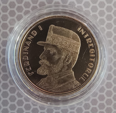 MONEDE ROMANIA - 50 BANI 2019 REGELE FERDINAND UNC IN CAPSULA