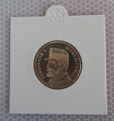 MONEDE ROMANIA - 50 BANI 2019 REGELE FERDINAND UNC IN CARTONAS