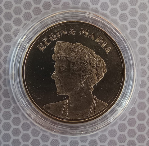 MONEDE ROMANIA - 50 BANI 2019 REGINA MARIA UNC IN CAPSULA