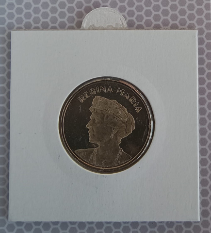 MONEDE ROMANIA - 50 BANI 2019 REGINA MARIA UNC IN CARTONAS