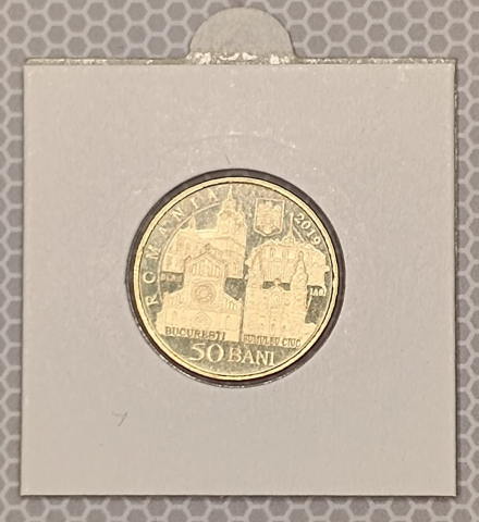 50 BANI 2019 VIZITA PAPEI - UNC, IN CARTONAS [1]