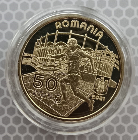 NUMISMATICA - 50 BANI 2020 CAMPIONATUL EUROPEAN DE FOTBAL PROOF